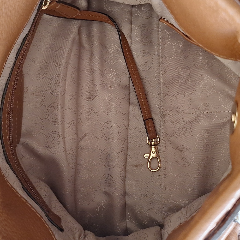 Michael Kors Leather Large Woven Tote Bag - Picture 8 of 8